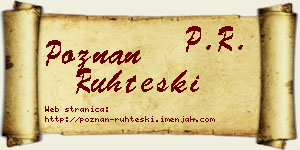 Poznan Ruhteski vizit kartica